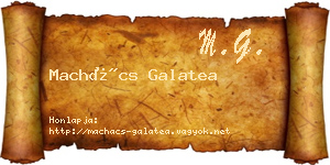 Machács Galatea névjegykártya